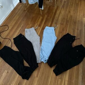 Primark Track Joggers Bundle - Black, Light Blue, Beige 6 Total !